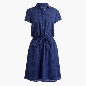 J.Crew Eyelet Collared Tie-Front Dress XS/XXS